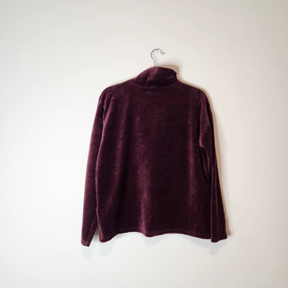 L.L. Bean Soft Stretch Corduroy Pullover Half-Zip Size Medium - Picture 4 of 8